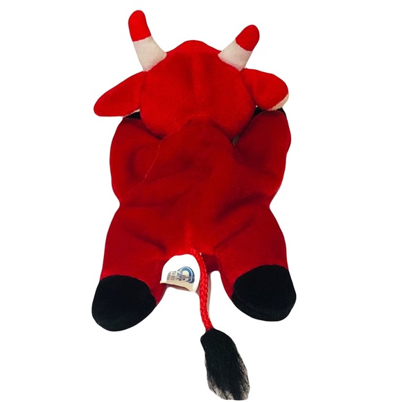 Great American Fun Vintage Red Bull Beanie BabyToy - Picture 6 of 7